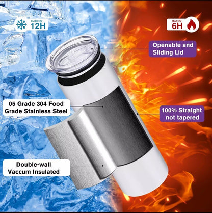 20oz Sublimation Skinny Tumblers – Premium Blank Stainless Steel (20 Pack)